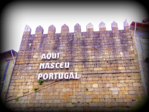 Muralla de Guimarães en el centro de la ciudad
